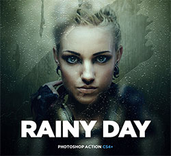 极品PS动作－雨后窗影(含高清视频教程)：Rainy Day Photoshop Action